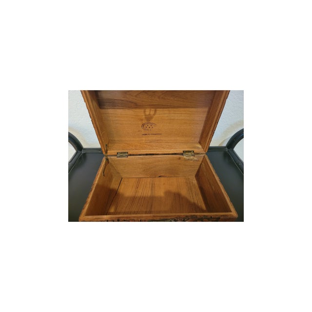 Brown Mid-20th Century Chinese Carved Camphorwood Nested Boxes (Set of 3) by Hung Hop Chests Co. For Sale - Image 8 of 18