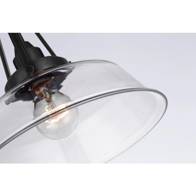 Visual Comfort Chapman & Myers for Visual Comfort Signature Layton 10" Pendant in Bronze with Clear Glass For Sale - Image 4 of 5