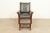 Late 20th Century Stickley Mission Oak Arts & Crafts Bow Arm Lounge Chair With Ottoman For Sale - Image 5 of 12
