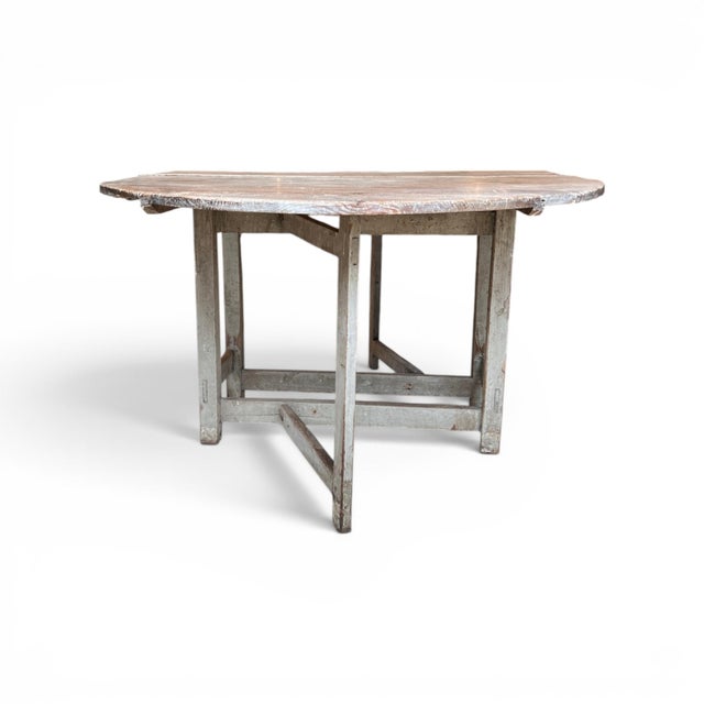 19th Century Swedish Drop Leaf Table For Sale In New Orleans - Image 6 of 11