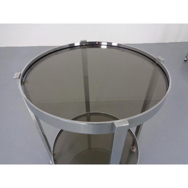 Mid-Century Glass & Metal Serving Bar Carts, 1960s, Set of 2 For Sale - Image 9 of 14