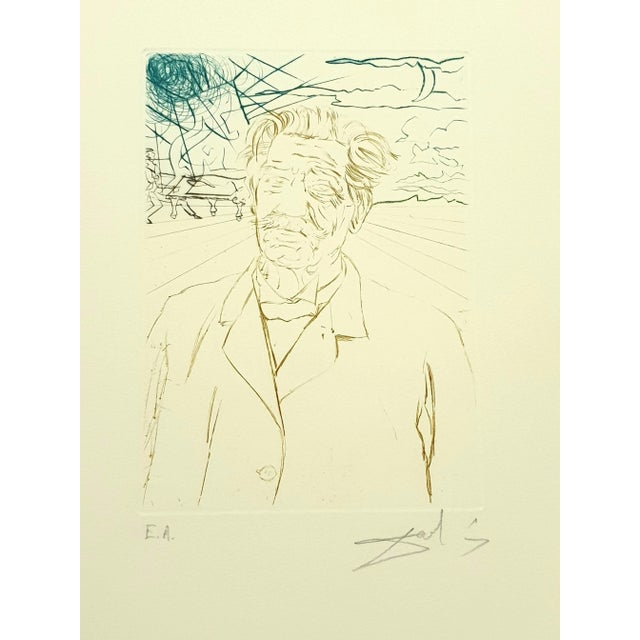 Albert Schweitzer Engraving by Salvador Dalí­, 1970 For Sale