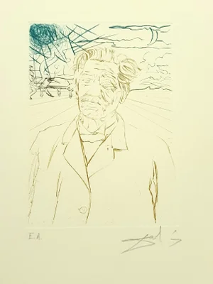 Albert Schweitzer Engraving by Salvador Dalí­, 1970