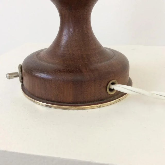 Mid-Century Wood Table Lamp, Italy, 1970s For Sale - Image 6 of 13
