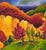 1960s Cool Pop Art Hot Colors! Sweeping Panorama Signed Amazing colors and eye-catching forms that will dance on your...