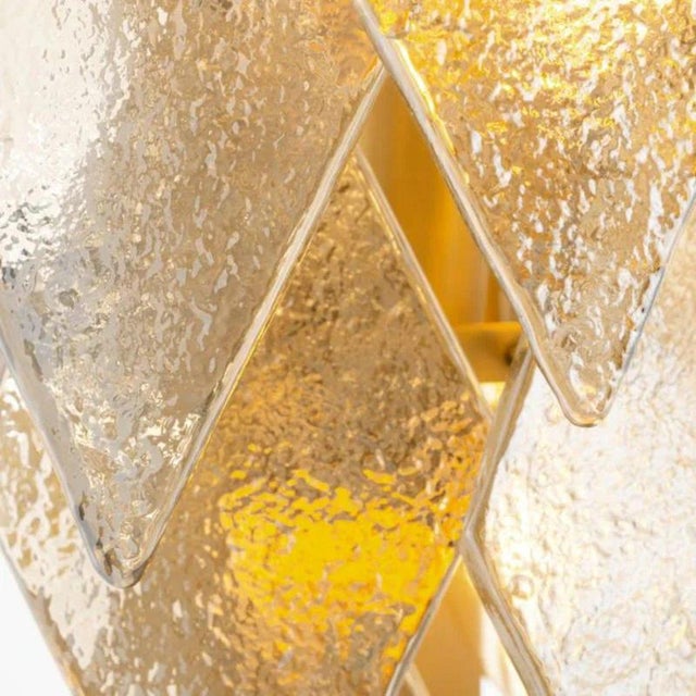 Metal Antique Brass Handmade Glass Wall Lamps, Set of 2 For Sale - Image 7 of 9
