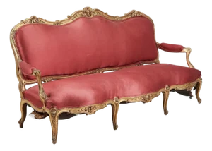 Early 19th Century Louis XV Style Giltwood Settee