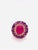 Late 20th Century Bochic “Capri” Vintage Ruby, White Topaz & Amehtyst Ring — 18K Gold & Silver For Sale - Image 5 of 11