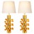 Table Lamps in Polished Brass and Amber Glass from Justfurnituress SRL, Set of 2 For Sale - Image 10 of 10