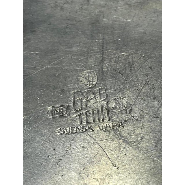 Art Deco Pewter Box with Ribbed Decor from GAB, Sweden, 1930s For Sale - Image 6 of 7