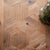2020s Matthew Izzo Home Bezier Long Recycled Pine Console Table With Hexagonal Designed Top For Sale - Image 5 of 6