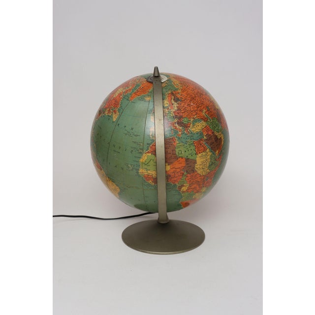 Mid-Century American Modern Illuminated 12" Library Globe by Replogle For Sale In New York - Image 6 of 18