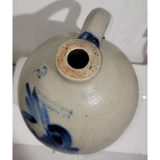 Early 19thc Decorated Stoneware Pennsylvania Jug For Sale - Image 4 of 9
