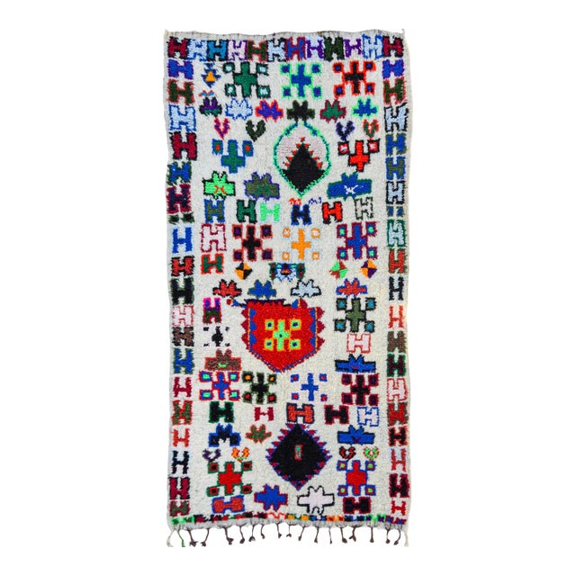 Mid 20th Century Vintage Moroccan Rug - 3'6" X 7'3" For Sale