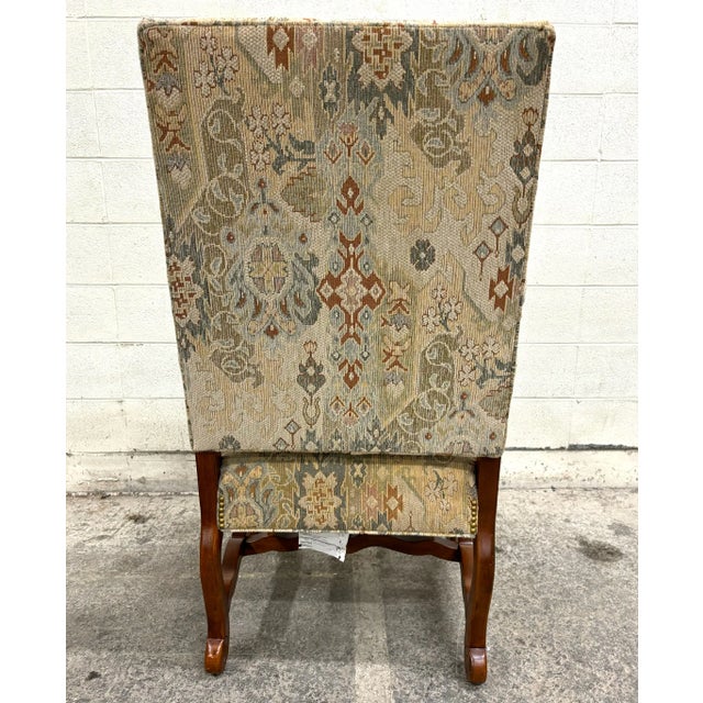 Vintage Parker Southern French Louis XIII Regency Style Library Armchair For Sale - Image 12 of 12