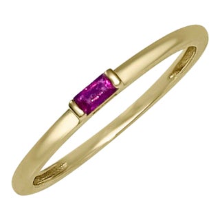 Atelier All Day Ruby Baguette Pinky Ring, Size 4 For Sale