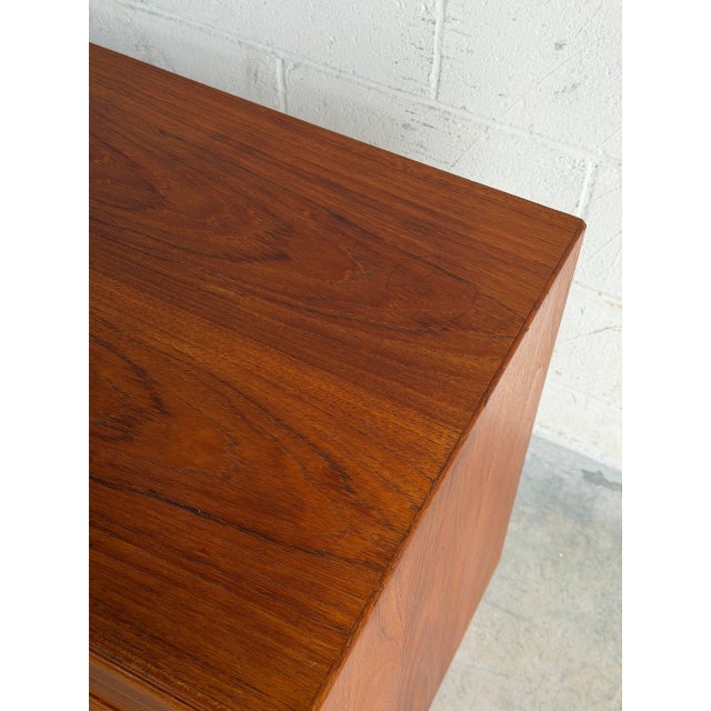 Mid Century Danish Teak Vanity Dresser by Westnofa Flip Top Mirror Chest For Sale - Image 10 of 12