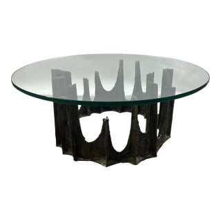 Paul Evans Brutalist Bronze Stalagmite Coffee / Cocktail Table, Signed & Dated For Sale