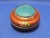 Early 20th Century Chinese Cloisonne Round Ink Box Hand Crafted Chrysanthemum Flower Design For Sale - Image 9 of 11