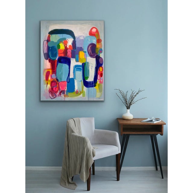 Contemporary Contemporary Abstract Original Oil Painting For Sale - Image 3 of 12