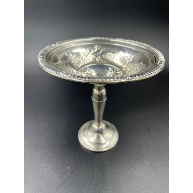 Silver Antique Sterling Silver Compote For Sale - Image 8 of 12
