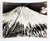Mid 20th century glossy black and white aerial photograph of Mt. Fuji Japan. Unsigned. Unframed, slight curl to photo.