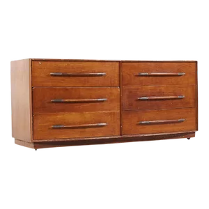 T. H. Robsjohn Gibbings for Widdicomb Mid Century 6 Drawer Lowboy Dresser