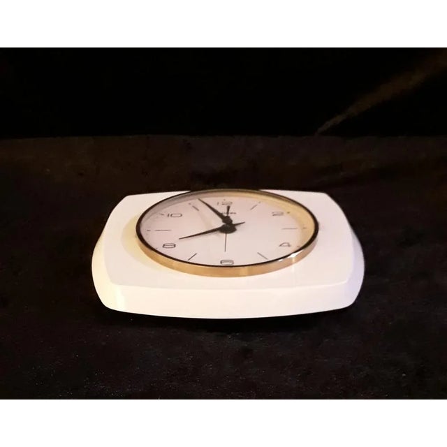 Vintage Dutch Wall Clock with Cream-White Plastic Housings by Philips, 1960s, in Very Good conditions. Designed 1960 to...