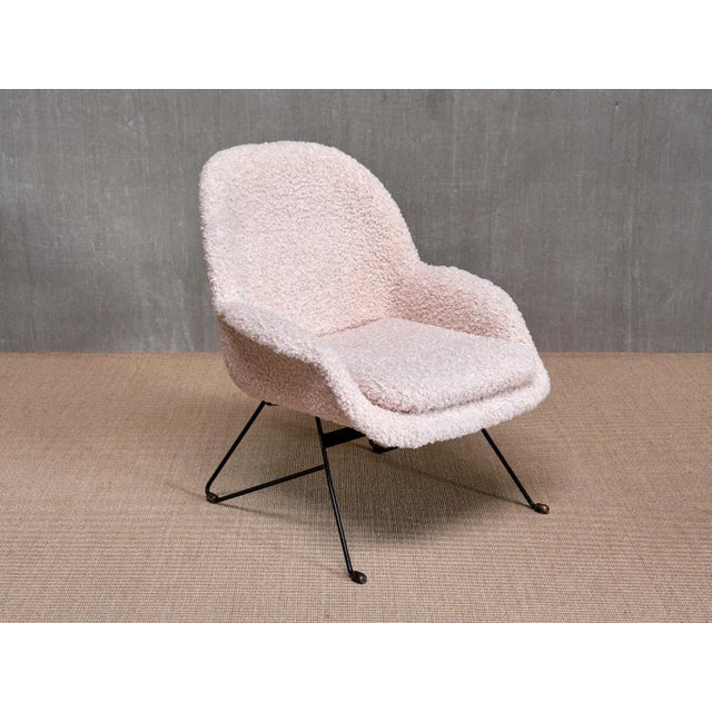 Armchair in Nude White Bouclé by Augusto Bozzi for Saporiti Italia, Italy, 1950s For Sale - Image 11 of 17
