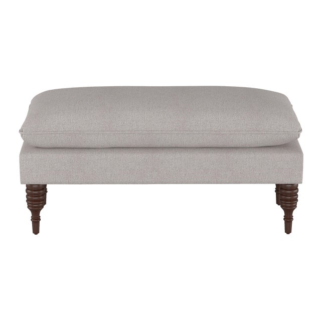 Pillowtop Bench in Aiden Platinum Chairish