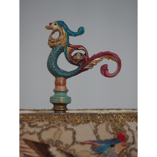 Vintage Art Deco Peacock Shade Floor Lamp For Sale In Philadelphia - Image 6 of 18