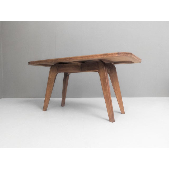 Sculptural Modernist French Oak Table, 1930s For Sale - Image 3 of 18