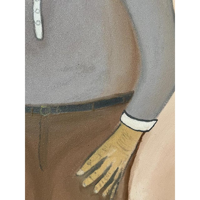 Abstract Character, 1970s, Oil on Canvas, Framed For Sale - Image 7 of 17