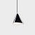 Mid-Century Modern Daniel Becker 'Emily Iii' Pendant Lamp in Gloss Black for Moss Objects For Sale - Image 3 of 10