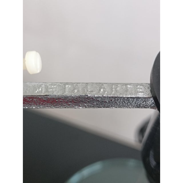 Silver Bauhaus Valentino Lamp n Chrome Plating and Glass from Metalarte, 1976 For Sale - Image 8 of 13