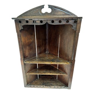 19th Century Handmade Corner Wall Shelf For Sale