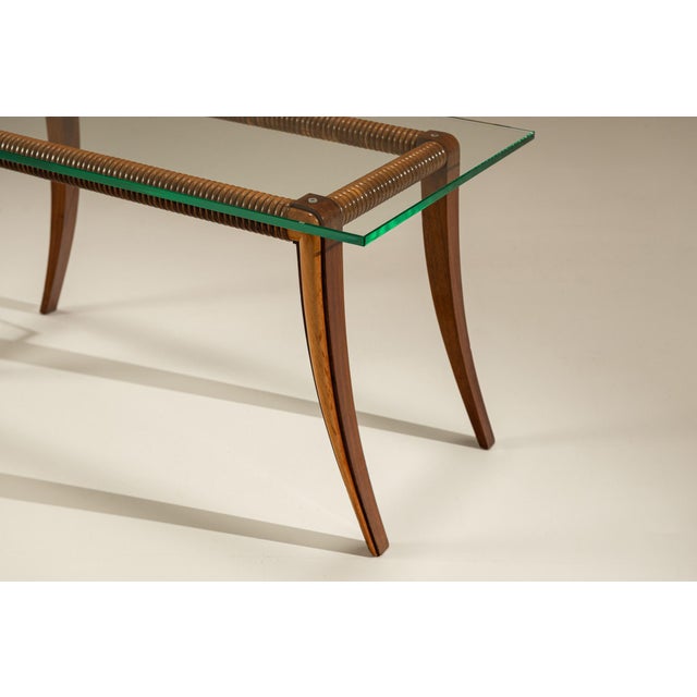 Brown Maple and Wood Coffee Table from Osvaldo Borsani, Italy, 1940s For Sale - Image 8 of 12