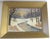 Charming framed painting on artist board. Signed and dated lower left. Measures 17" by 21' overall. Good vintage condition.