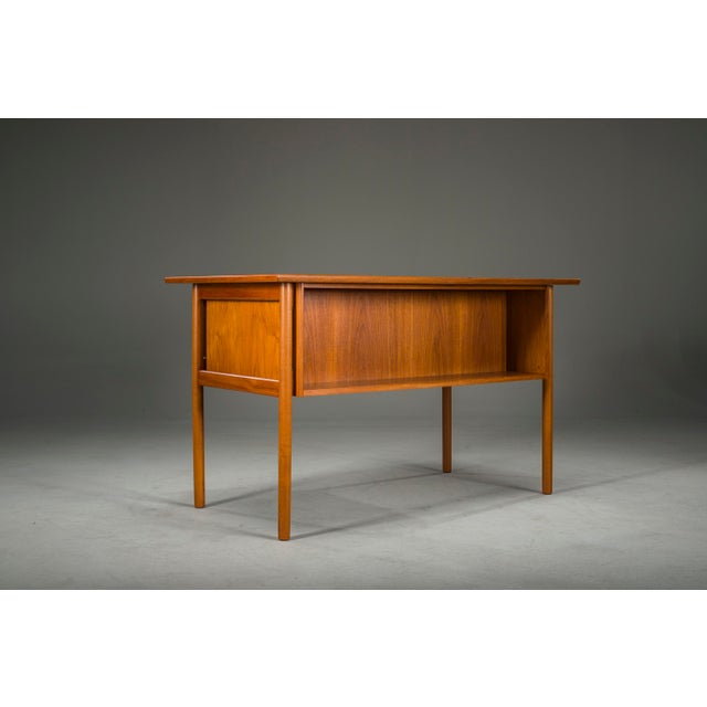 Mid-Century Danish Teak Desk from Gunnar Nielsen Tibergaard, 1960s For Sale - Image 4 of 18