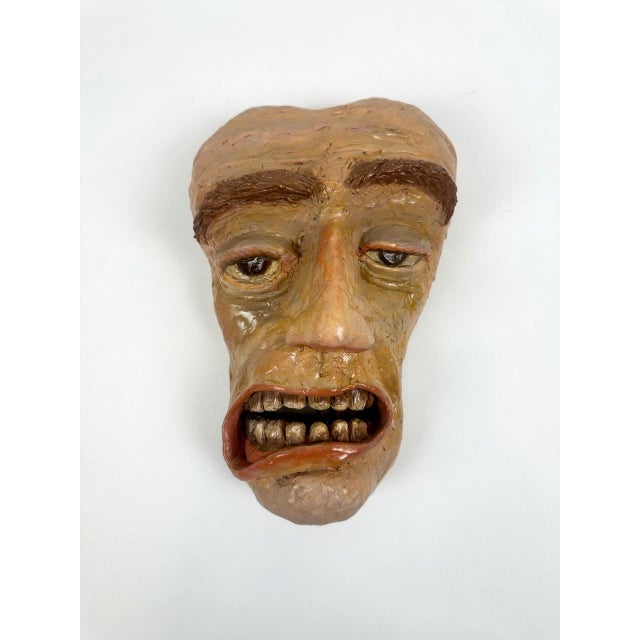 Plastic Vintage Czech Art Mask, 1970s For Sale - Image 7 of 13