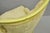 Vintage French Hollywood Regency Yellow Tufted Drape Carved Side Chairs - A Pair For Sale - Image 10 of 16