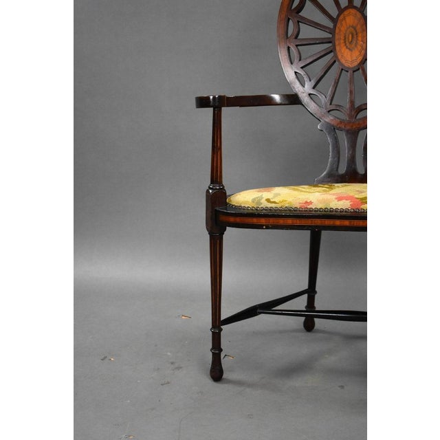Edwardian Mahogany Armchair, 1900 For Sale - Image 3 of 7
