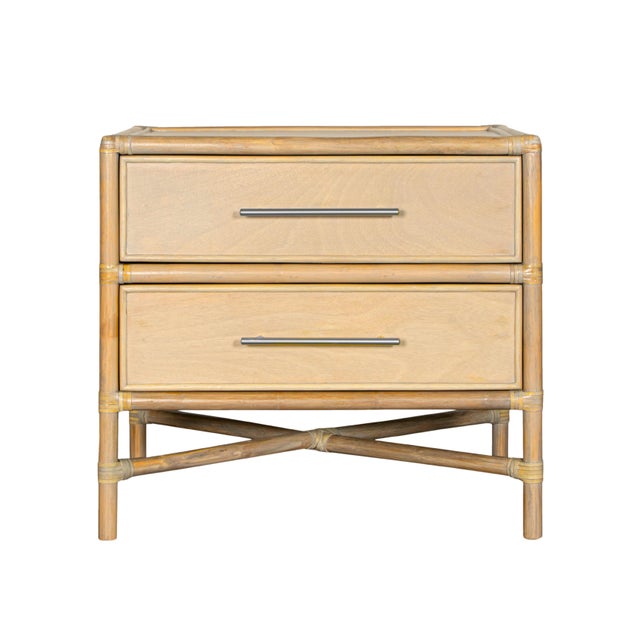 Tan Verona Two-Drawer Nightstand in Natural For Sale - Image 8 of 8