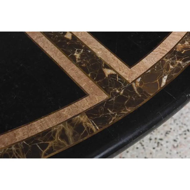 Maitland Smith Tessellated Marble and Brass Dining Set For Sale In Miami - Image 6 of 16