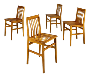 Modern Italian Wooden Milano Chairs attributed to Aldo Rossi for Molteni, 1987, Set of 4