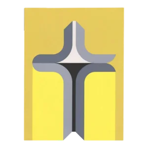 1975 Modern Yellow and Gray Serigraph