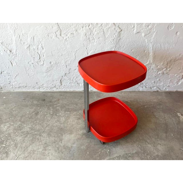 Side Table with Wheels, 1960s, in Flawless conditions. Designed 1960 to 1969