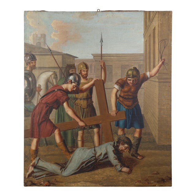 Flemish Artist, Passion of Christ, 1900, Oil on Canvas For Sale