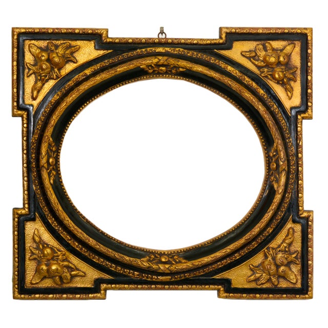 Traditional Vintage Neoclassical Empire Italian Giltwood Mirror with Fruit and Laurel Motifs, 1970s For Sale - Image 3 of 10