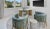 Metal Showroom Sample Alexa Gold Barrel Chair in Green and Gold For Sale - Image 7 of 7